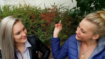 Seductive Blondes Take A Smoke Break Screencap 40 on sinx.preview.netperv.com