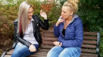 Seductive Blondes Take A Smoke Break Screencap 43 on sinx.preview.netperv.com