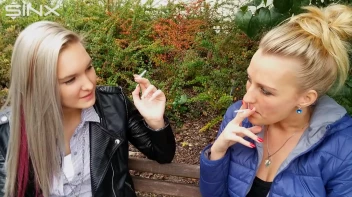 Seductive Blondes Take A Smoke Break Screencap 44 on sinx.preview.netperv.com
