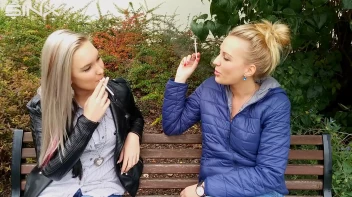 Seductive Blondes Take A Smoke Break Screencap 9 on sinx.preview.netperv.com