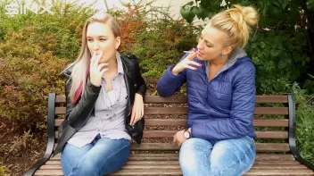 Seductive Blondes Take A Smoke Break Screencap 12 on sinx.preview.netperv.com