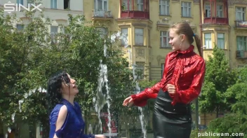 Fountain Fun, Two Cuties Getting Wet And Messy Screencap 22 on sinx.preview.netperv.com