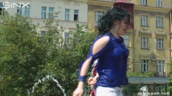 Fountain Fun, Two Cuties Getting Wet And Messy Screencap 23 on sinx.preview.netperv.com