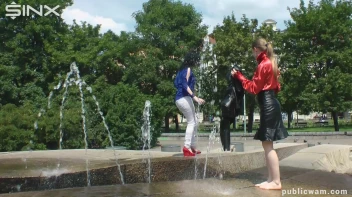 Fountain Fun, Two Cuties Getting Wet And Messy Screencap 10 on sinx.preview.netperv.com