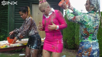 Messy Outdoor Food Fight For Glamour Babes Screencap 20 on sinx.preview.netperv.com