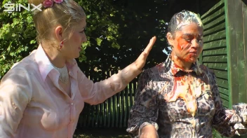 Messy Outdoor Food Fight For Glamour Babes Screencap 64 on sinx.preview.netperv.com