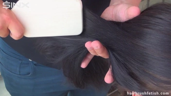 Sexy brunette gets her hair brushed to perfection Screencap 32 on sinx.preview.netperv.com