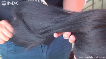 Sexy brunette gets her hair brushed to perfection Screencap 34 on sinx.preview.netperv.com