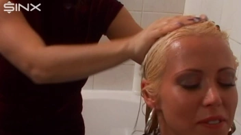 Clothed Ladies Wash Hair In Bath Together Screencap 8 on sinx.preview.netperv.com