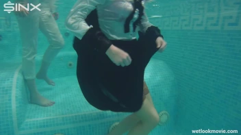 Clothed Lesbian Friends Jump Into Pool Together Screencap 47 on sinx.preview.netperv.com