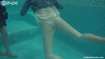 Clothed Lesbian Friends Jump Into Pool Together Screencap 51 on sinx.preview.netperv.com