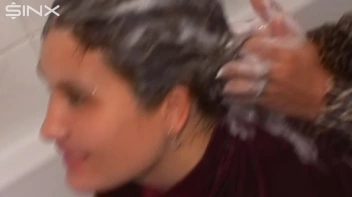 Clothed Ladies Wash Hair In Bath Together Screencap 39 on sinx.preview.netperv.com