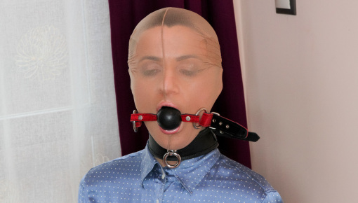 Latest deal - Stocking Mask And Ball Gag For Blowjob Slut