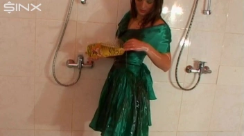Sexy Babe In Satin Drenches Herself In Oil Screencap 42 on sinx.preview.netperv.com