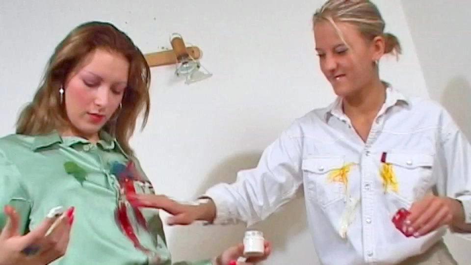 Dressed Babes Paint Each Others Outfits on sinx.preview.netperv.com