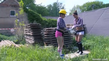 Matching Plaid Babes Take a Lusty Lesbo Break! Screencap 1 on sinx.preview.netperv.com