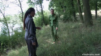 Feisty Twins Catfight In The Woods Screencap 3 on sinx.preview.netperv.com