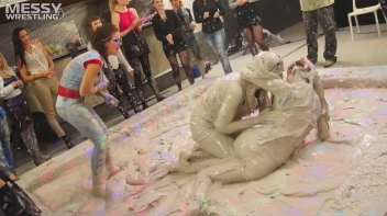 Messy Wrestling: Fully Clothed Fueds In The Mud! 4 No Mercy Catfighters Get Their Slop On! Screencap 19 on sinx.preview.netperv.com