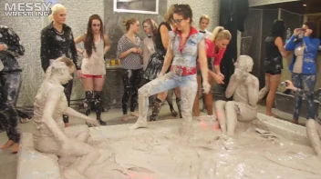 Messy Wrestling: Fully Clothed Fueds In The Mud! 4 No Mercy Catfighters Get Their Slop On! Screencap 23 on sinx.preview.netperv.com