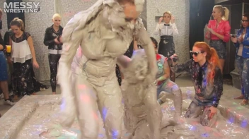 Messy Wrestling: Fully Clothed Fueds In The Mud! 4 No Mercy Catfighters Get Their Slop On! Screencap 32 on sinx.preview.netperv.com