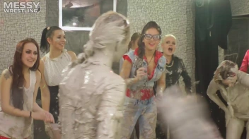 Messy Wrestling: Fully Clothed Fueds In The Mud! 4 No Mercy Catfighters Get Their Slop On! Screencap 81 on sinx.preview.netperv.com