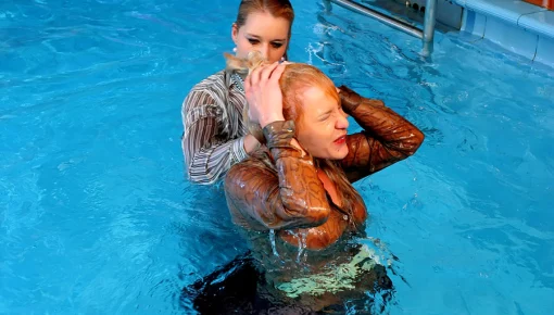 Latest deal - Shiny Skirts and Blouses Soaked With Water