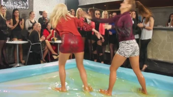 Messy Wrestling:  Roughin' It Up In The Oil Till They're Shredded Down To The Panties! Regular Footage!!! Screencap 11 on sinx.preview.netperv.com