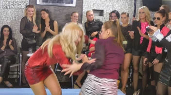 Messy Wrestling:  Roughin' It Up In The Oil Till They're Shredded Down To The Panties! Regular Footage!!! Screencap 12 on sinx.preview.netperv.com