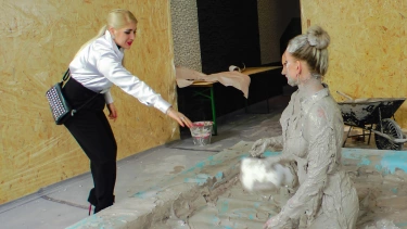 Latest deal - Messy girls double team hot blonde in mud wrestling catfight