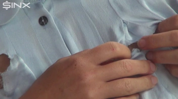 Destructive Brunette Rips Her Silk Blouse Screencap 35 on sinx.preview.netperv.com