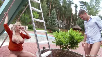 Pissing and action by the pool Screencap 58 on sinx.preview.netperv.com