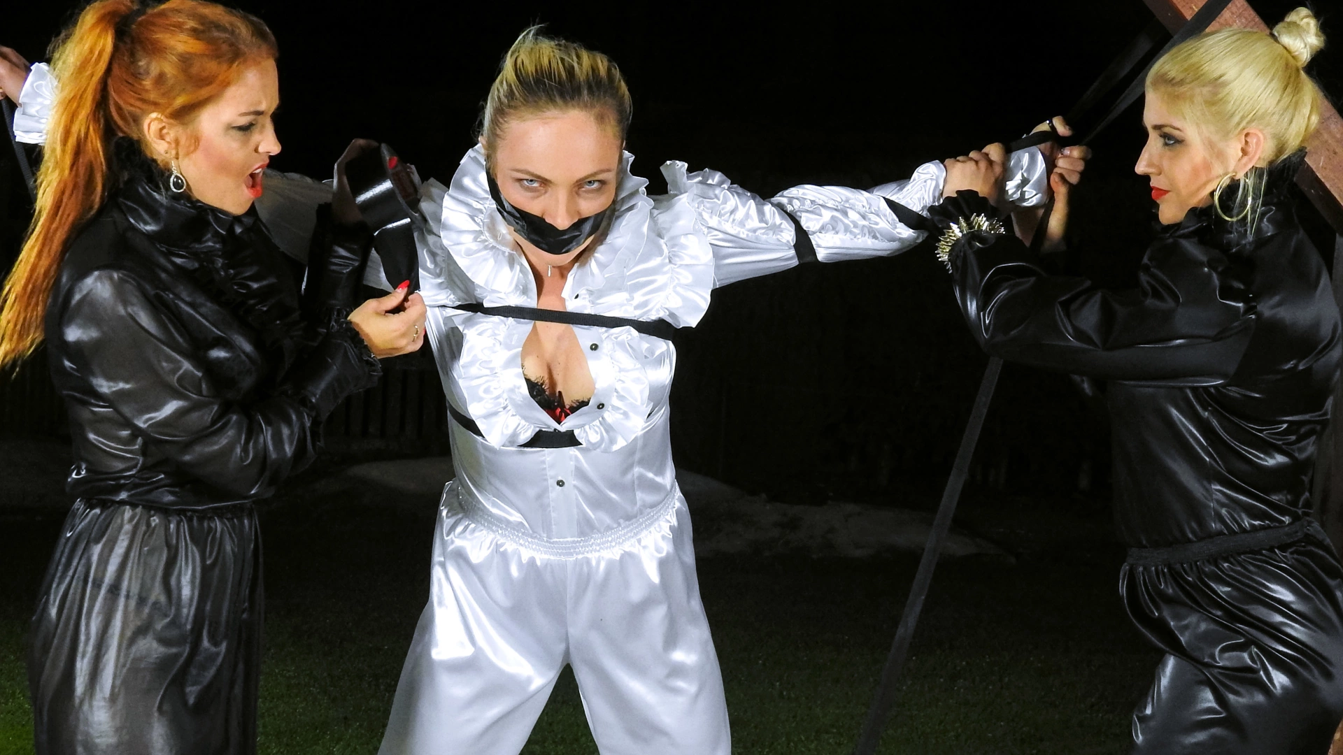 Hot Blonde Strung Up In Her Shredded Clothes And Suffering - 1 on sinx.preview.netperv.com