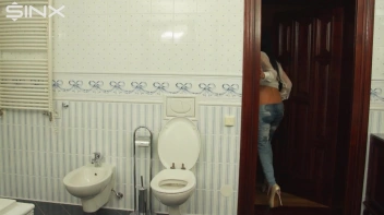 Hot Brunette Pees Her Denim Jeans In The Bathroom Screencap 12 on sinx.preview.netperv.com