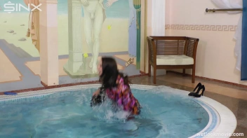 Brunette In Jeans Enters Swimming Pool Clothed Screencap 17 on sinx.preview.netperv.com