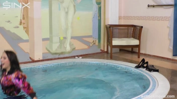 Brunette In Jeans Enters Swimming Pool Clothed Screencap 26 on sinx.preview.netperv.com