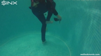 Brunette In Jeans Enters Swimming Pool Clothed Screencap 31 on sinx.preview.netperv.com