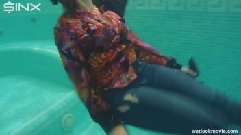 Brunette In Jeans Enters Swimming Pool Clothed Screencap 33 on sinx.preview.netperv.com