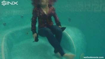 Brunette In Jeans Enters Swimming Pool Clothed Screencap 34 on sinx.preview.netperv.com