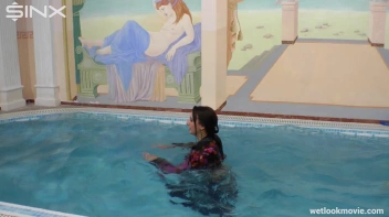 Brunette In Jeans Enters Swimming Pool Clothed Screencap 37 on sinx.preview.netperv.com