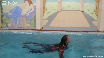 Brunette In Jeans Enters Swimming Pool Clothed Screencap 39 on sinx.preview.netperv.com