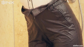 Clothed Beauty Showering In Satin Blouse Screencap 6 on sinx.preview.netperv.com