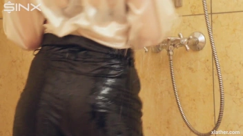 Clothed Beauty Showering In Satin Blouse Screencap 10 on sinx.preview.netperv.com