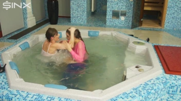 Clothed Catfight Turns Wet In The Jacuzzi Screencap 33 on sinx.preview.netperv.com