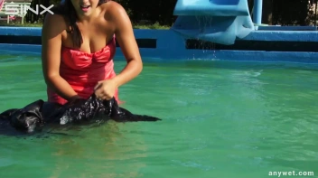 Waterpark Fun For Fully Clothed Brunette Babe Screencap 18 on sinx.preview.netperv.com