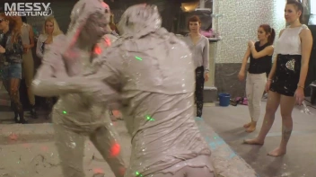 Messy Wrestling: Tattooed Beauty, Ripped Clothes & Lots Of Mud Covered Booby & Booty! Screencap 87 on sinx.preview.netperv.com