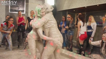Messy Wrestling: Tattooed Beauty, Ripped Clothes & Lots Of Mud Covered Booby & Booty! Screencap 89 on sinx.preview.netperv.com