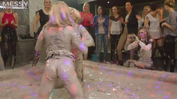 Messy Wrestling: Tattooed Beauty, Ripped Clothes & Lots Of Mud Covered Booby & Booty! Screencap 22 on sinx.preview.netperv.com