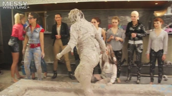 Messy Wrestling: Tattooed Beauty, Ripped Clothes & Lots Of Mud Covered Booby & Booty! Screencap 33 on sinx.preview.netperv.com