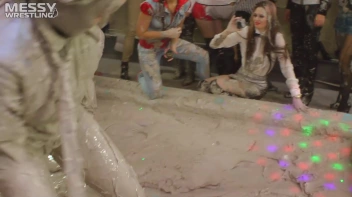 Messy Wrestling: Tattooed Beauty, Ripped Clothes & Lots Of Mud Covered Booby & Booty! Screencap 47 on sinx.preview.netperv.com
