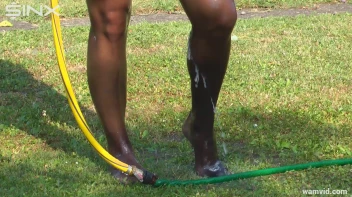 Blonde girl hoses herself off Screencap 20 on sinx.preview.netperv.com